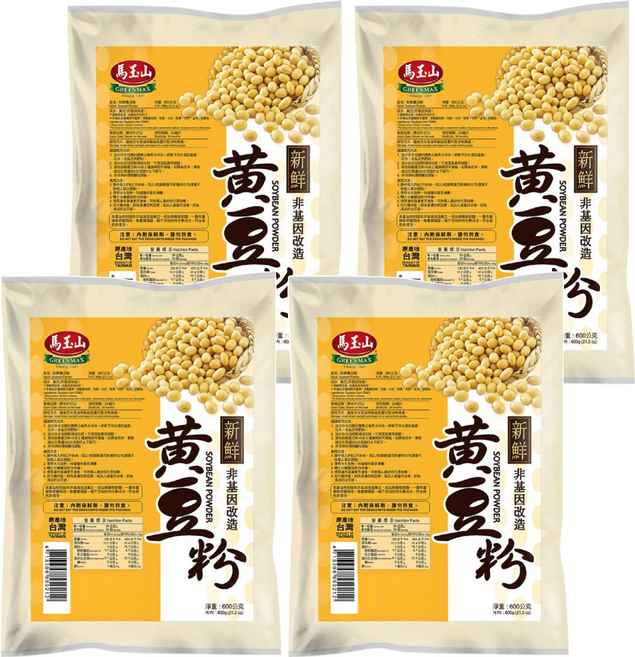 馬玉山 新鮮黃豆粉, 600g, 4包