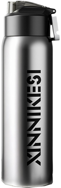 XINNIKESI 316不鏽鋼運動直飲保溫杯, 銀色, 1L, 1個