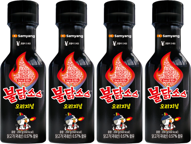 불닭 소스, 200g, 4개