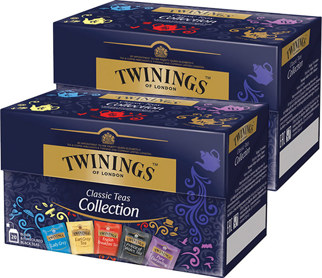 트와이닝 클래식 차 컬렉션 티백, 2g, 20개입, 2개