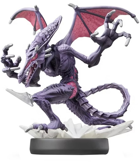 Nintendo 任天堂 amiibo 利德雷公仔 大亂鬥系列精緻模型擺設 重現經典角色, 紫色, 1個