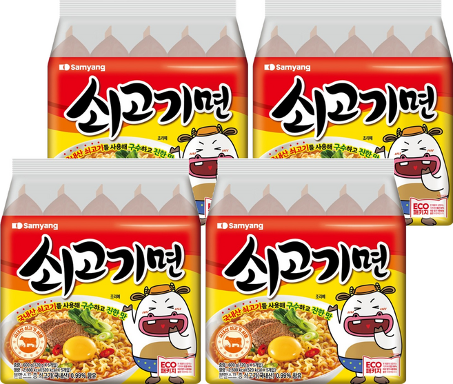 삼양 쇠고기면 120g, 20개