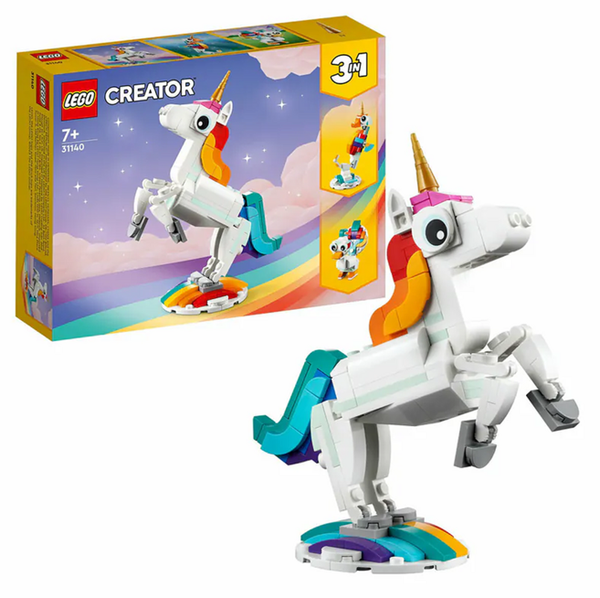 LEGO 31140 創意百變三合一系列, 魔幻獨角獸 白色, 1盒