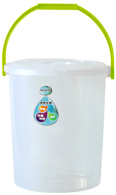HOUSE 好室喵 透明水桶 附蓋子, 顏色隨機, 1個
