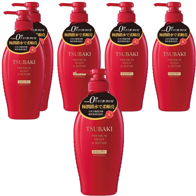TSUBAKI 思波綺 瞬亮潤澤洗髮乳, 450ml, 6瓶
