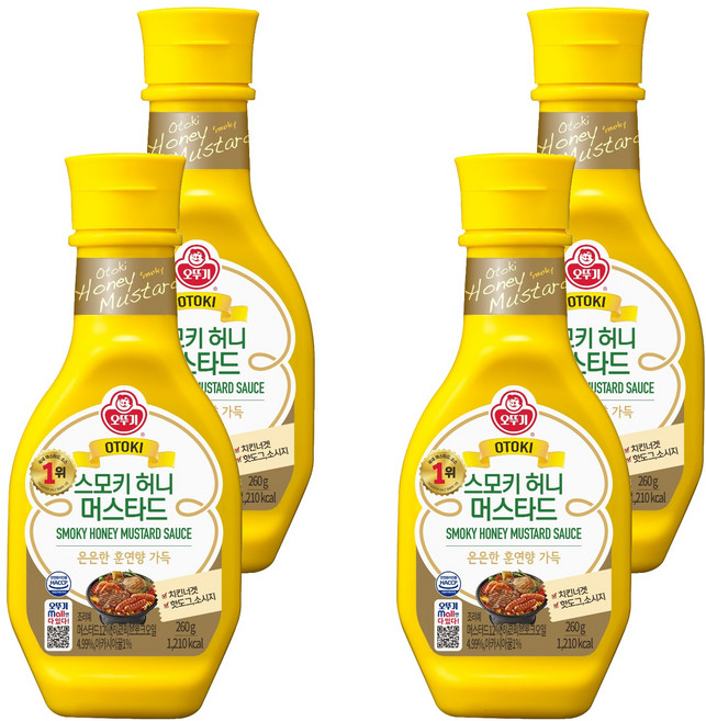 오뚜기 스모키 허니머스타드 소스, 260g, 4개