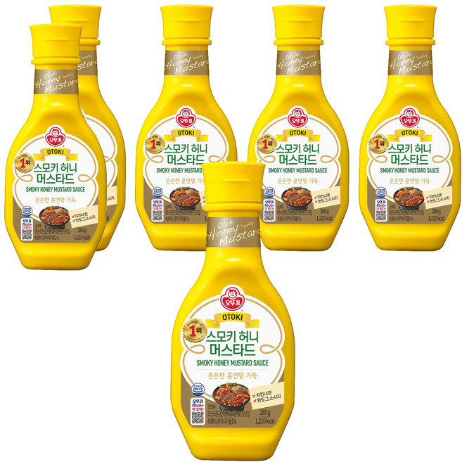 오뚜기 스모키 허니머스타드 소스, 260g, 6개