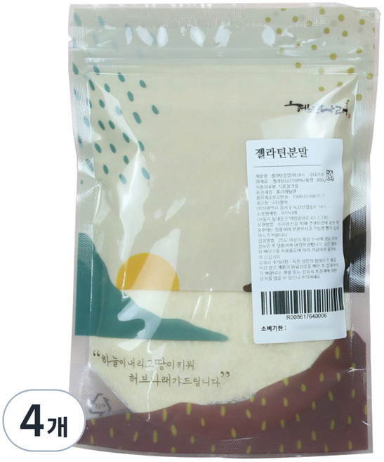 젤라틴 가루, 300g, 4개