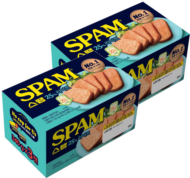 스팸 25% 라이트, 340g, 6개