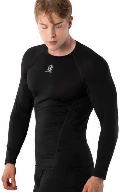 ARMEDES 男款網眼長袖Techfit內搭上衣 AR-142