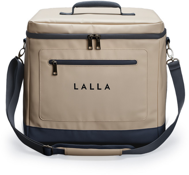 랄라 보냉백 캠핑 쿨러백, 베이지, 36L