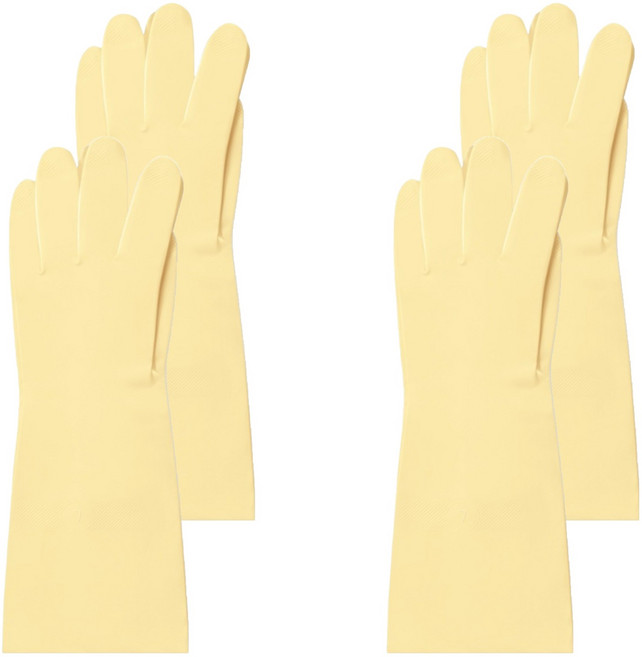 브릭글로 안찢어지는 니트릴 고무장갑, 버터옐로우, 중(M), 2세트