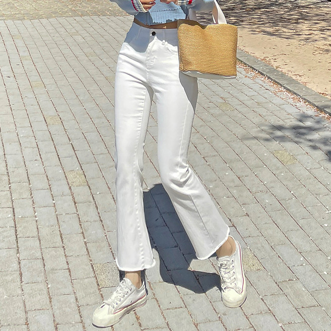 토마토팩토리 여성용 키작녀 스판 부츠컷 청바지