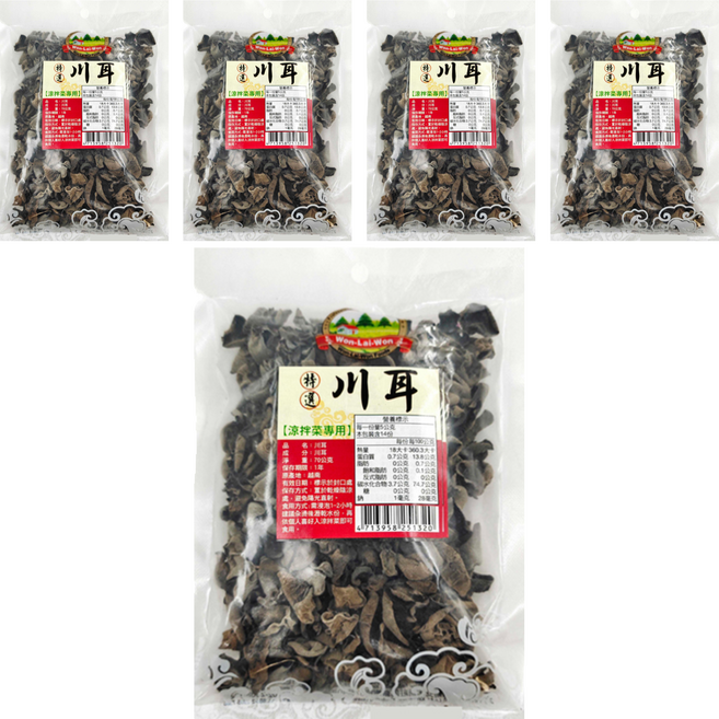 WON LAI WON 旺來旺 特選川耳, 70g, 5包