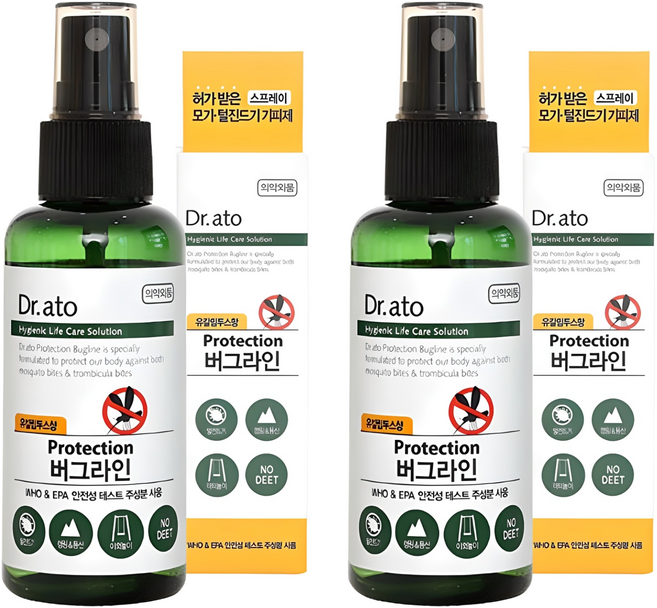 닥터아토 프로텍션 버그라인, 60ml, 2개
