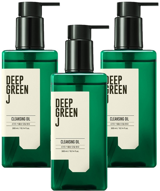 [비건라이프] 제이숲 딥그린제이 퍼펙트 클렌징 오일, 3개, 300ml