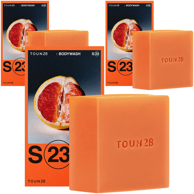 톤28 S23 바디 워시 바 자몽, 90g, 3개