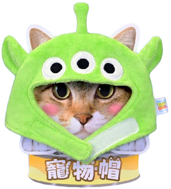 迪士尼寵物變裝帽, 三眼怪 綠色, 1個