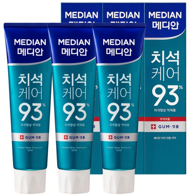 메디안 치석 잇몸 치약, 120g, 3개