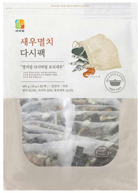 석하 해물향 가득한 국물용 새우멸치 다시팩 30p, 480g, 1개