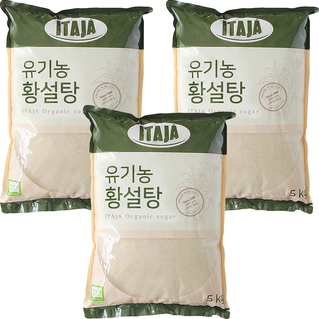 이타자 유기농 황설탕, 5kg, 3개