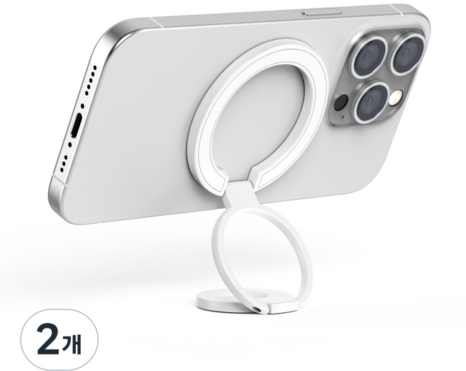urbanus MagSafe 雙面磁吸智慧手機支架 握把 手機支架, 2個, 白色