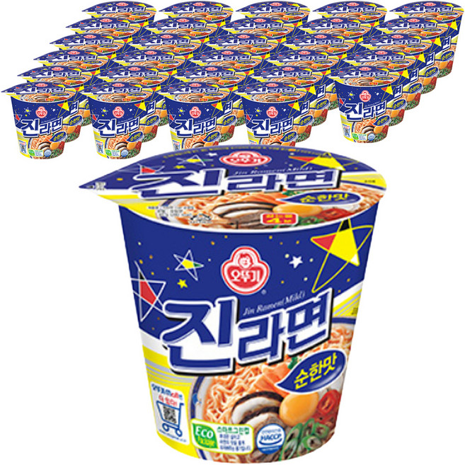 오뚜기 진라면 순한맛 소컵 65g, 36개