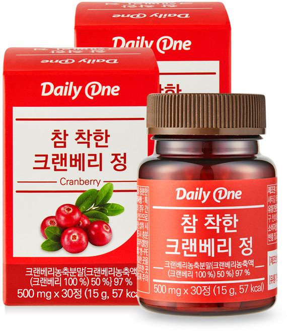 데일리원 참 착한 크랜베리 정, 30정, 2개