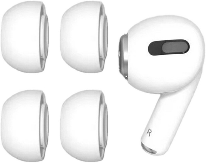 구스페리 에어팟 프로/프로2 호환 실리콘 이어팁, 화이트, 4개