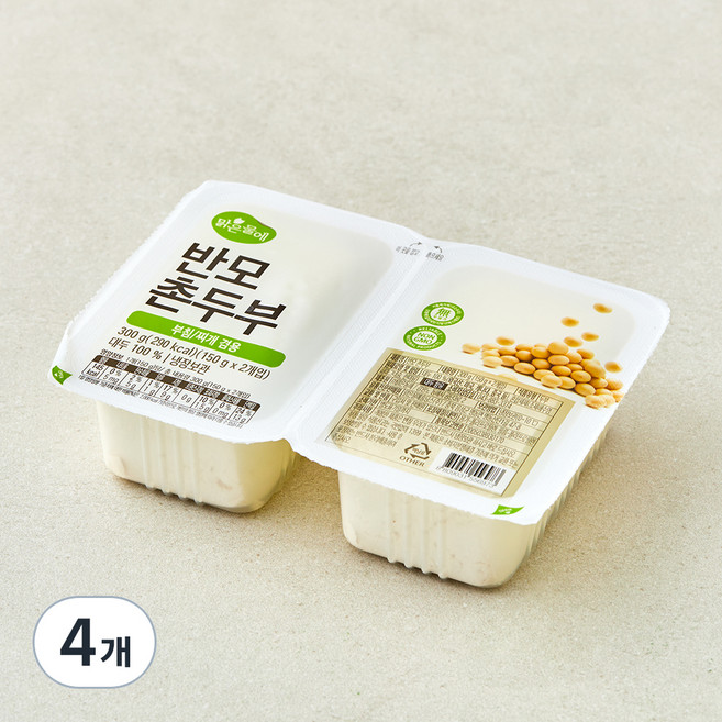 맑은물에 반모 촌두부 2개입, 300g, 4개