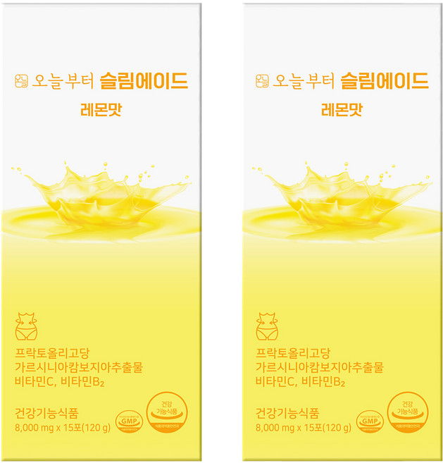 오늘부터 슬림에이드 다이어트보조제 레몬맛, 2개, 120g
