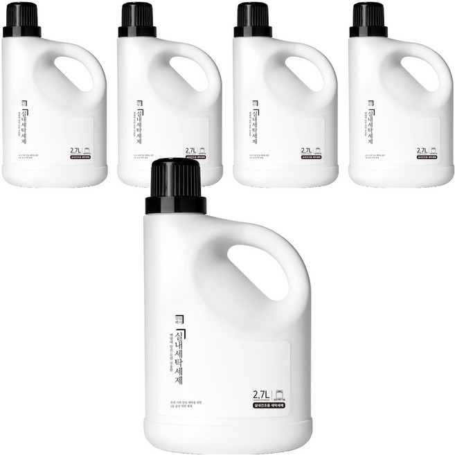 살림백서 실내건조 일반용 액상세제 본품, 2.7L, 5개