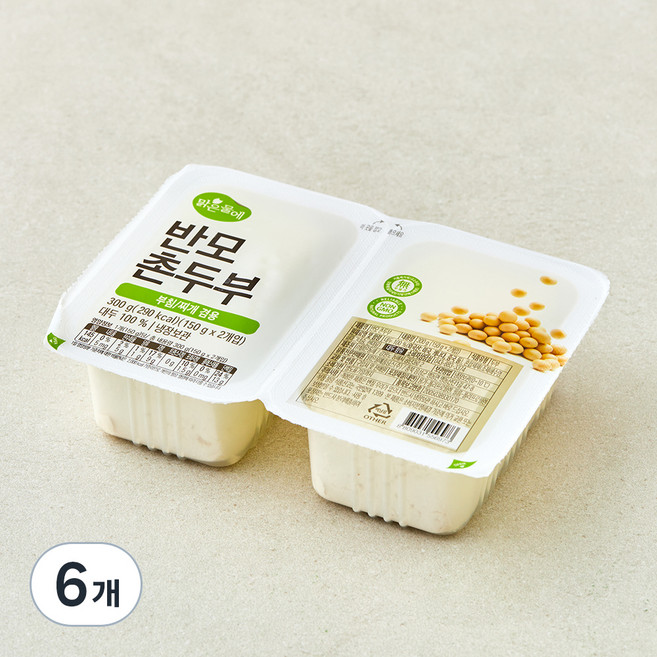 맑은물에 반모 촌두부 2개입, 300g, 6개