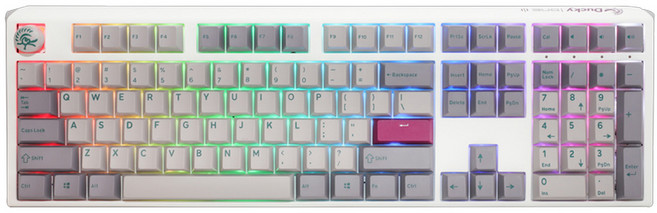 Ducky One3 100% RGB 熱插拔 機械式鍵盤 Cherry茶軸 中文鍵帽, 茶軸, dkon2108st-btwpzmiwhhc2, mist grey 雪霧, 1個