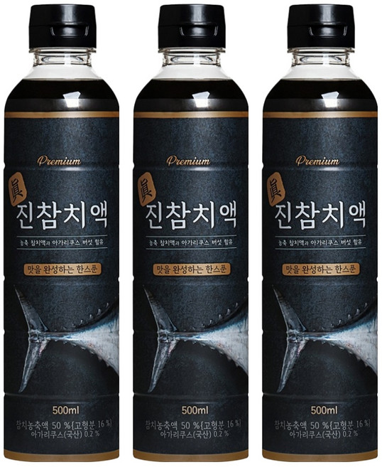 서림식품 프리미엄 진참치액, 500ml, 3개