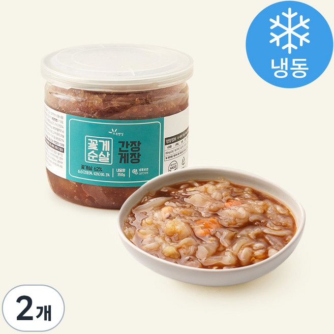 초록햇살 꽃게순살 간장게장 (냉동), 350g, 2개