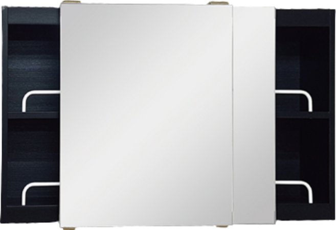 모카바스 미니 슬라이드 욕실 수납장, 블랙, 1개