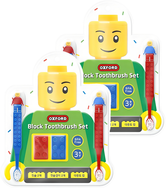 옥스포드 블럭 칫솔 세트, 2세트
