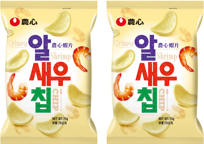NONGSHIM 農心 蝦片, 75g, 2包