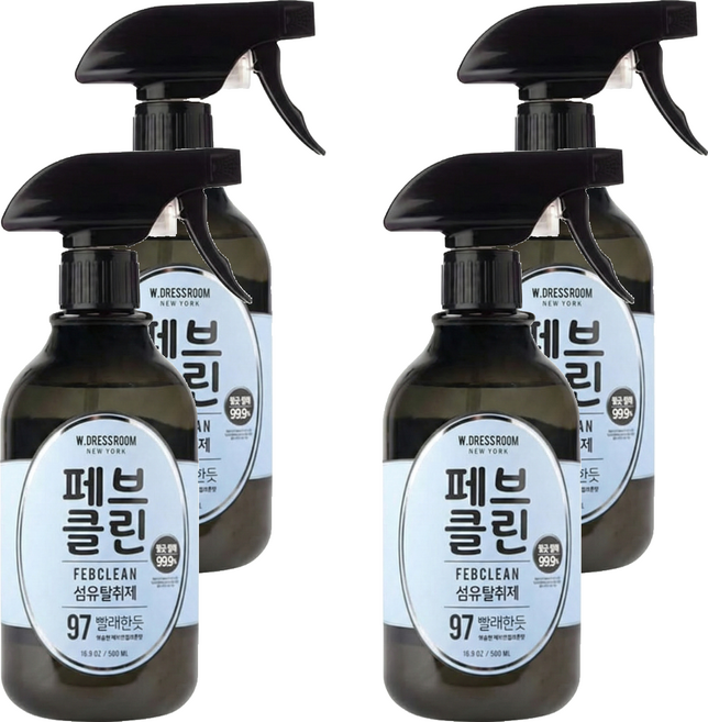 W.DRESSROOM 多麗絲 除臭噴霧 No.97四月柔棉, 500ml, 4瓶