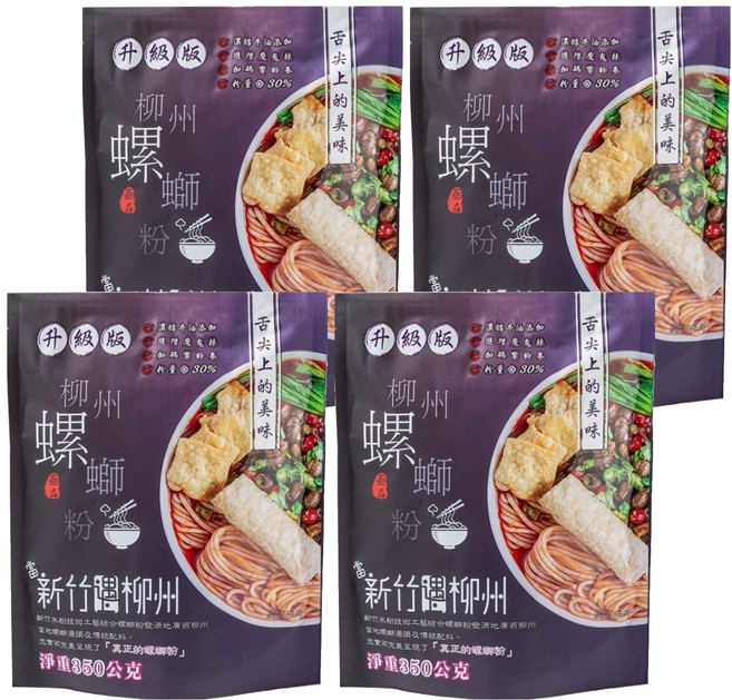 亟品 螺螄粉 升級版, 350g, 4包