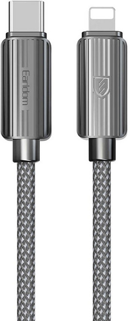 Earldom 藝鬥士 PD lightning 充電線, 銀灰色, 3m, 1條