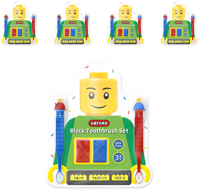 옥스포드 블럭 칫솔 세트, 5세트
