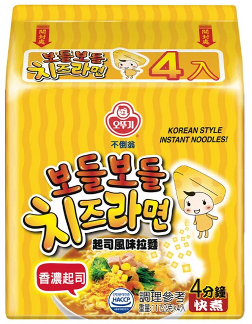 OTOKI 不倒翁 起司風味拉麵 111g, 4包
