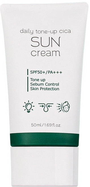 프레티 데일리 톤업 시카 선크림 SPF50+ PA+++, 50ml, 1개
