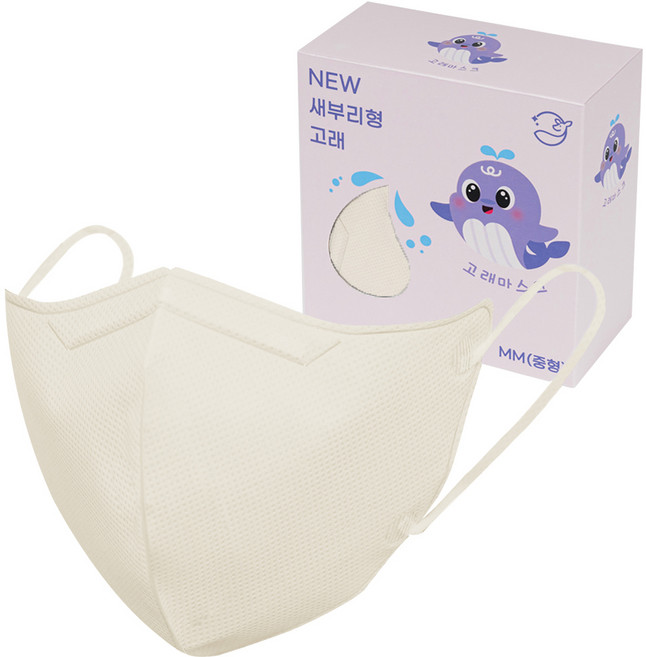고래마스크 새부리형 일회용 중형 MM, 30매입, 1개, 데이지