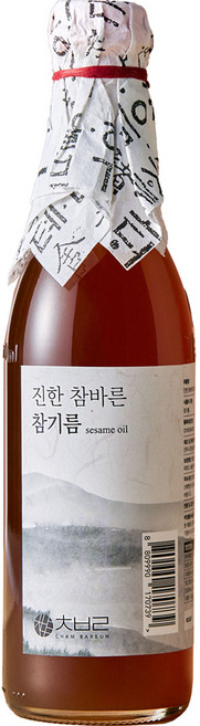 향유 진한 참바른 저온압착 참기름, 350ml, 1개