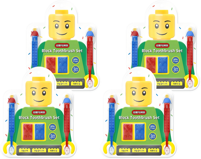 옥스포드 블럭 칫솔 세트, 4세트