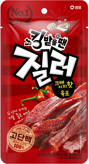 샘표 질러 크레이지핫 육포, 30g, 1개