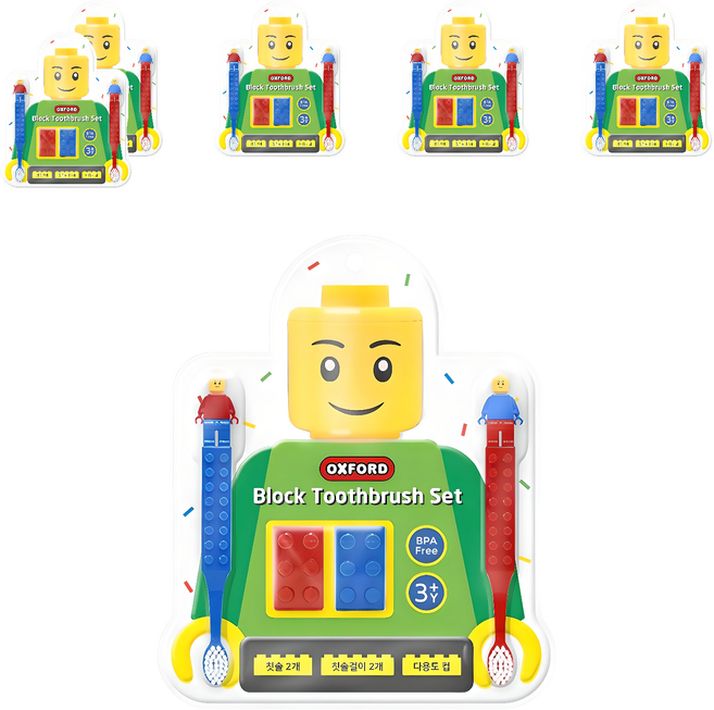 옥스포드 블럭 칫솔 세트, 6세트